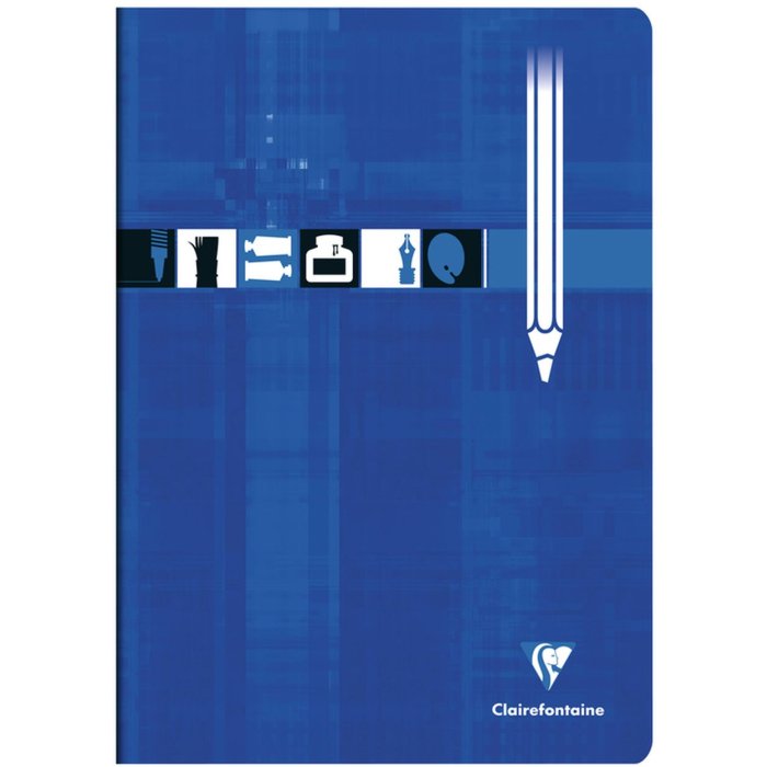 Cuaderno de dibujo A4 blanco 16 hojas azul