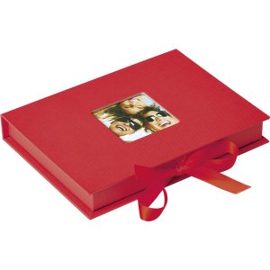 Caja de regalo para fotos Fun rojo 13x18 cm