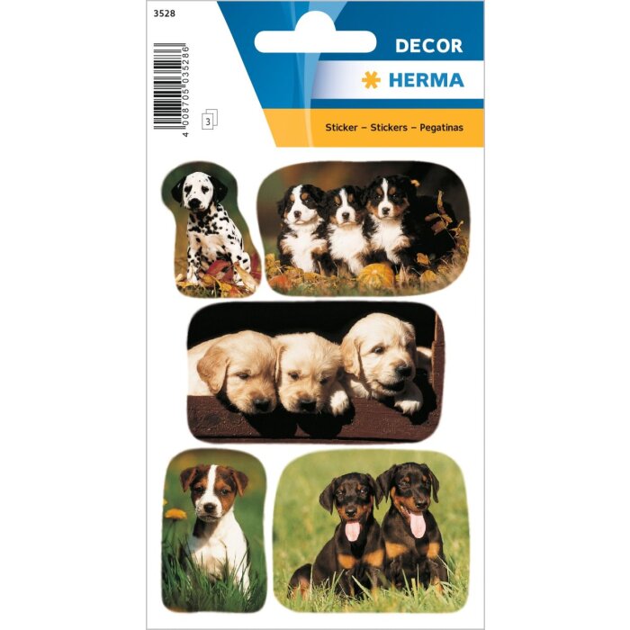 Pegatinas HERMA adorables cachorros de perro by DECOR