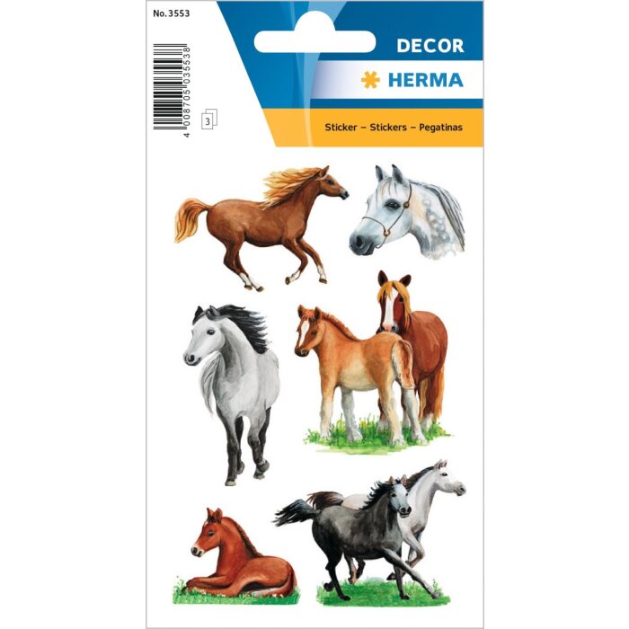 Adorables pegatinas de caballos de la gama DECOR