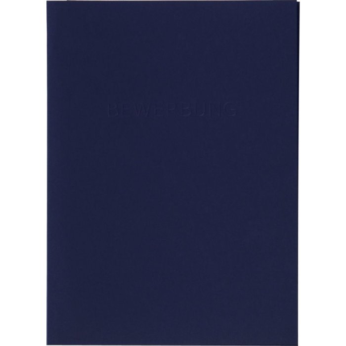 Carpeta de solicitud azul + sobre gratuito