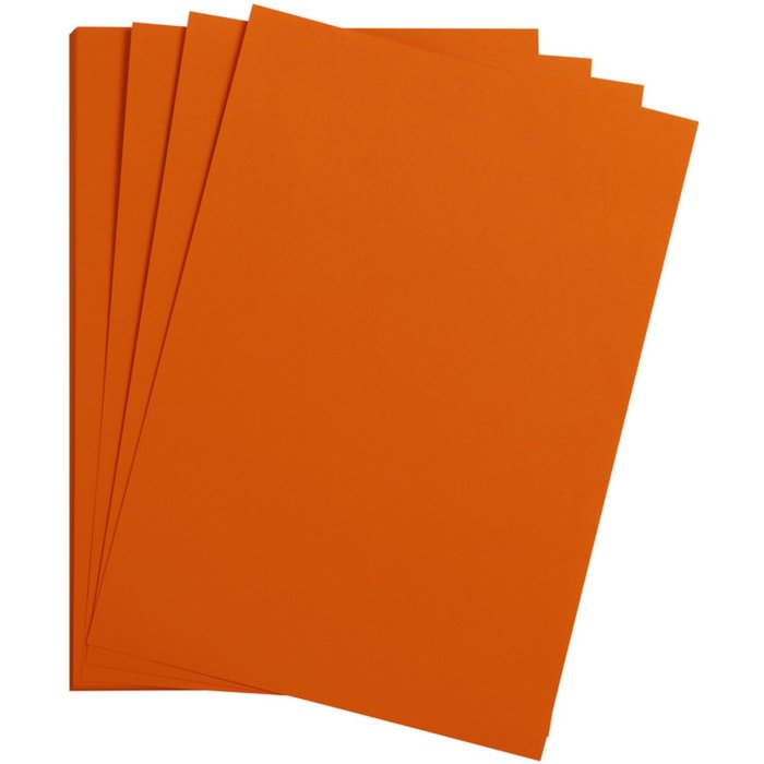 25 hojas de papel A4 de color rojo-naranja