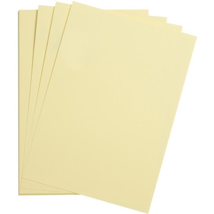 25 hojas de papel de color A4 amarillo paja