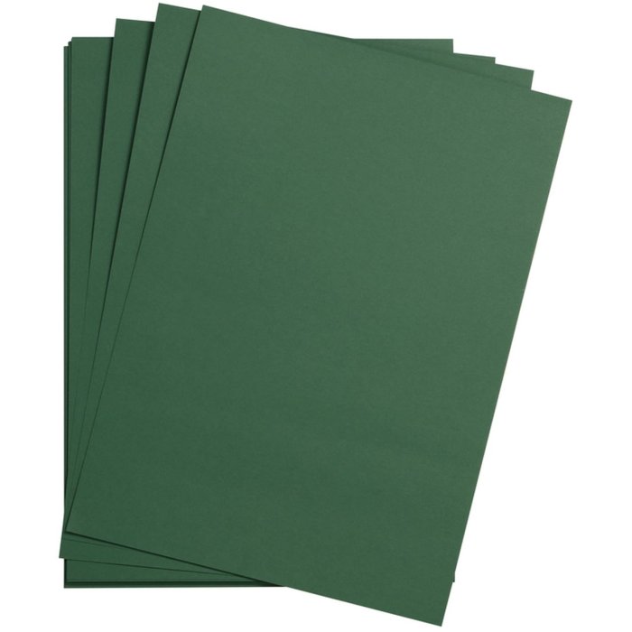25 hojas de papel de arcilla A4 verde abeto