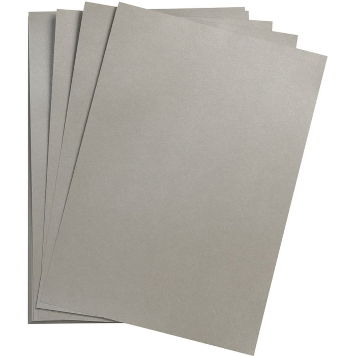 25 hojas de papel de arcilla A4 plata