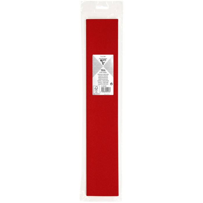 Rollo de papel crepé rojo - 95106C Clairefontaine