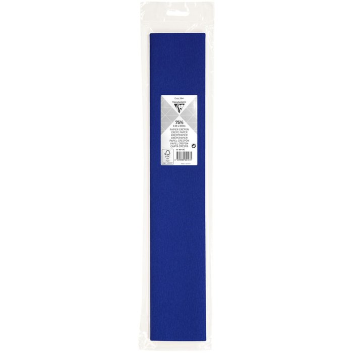 Rollo de papel crepé azul oscuro - 95113C Clairefontaine