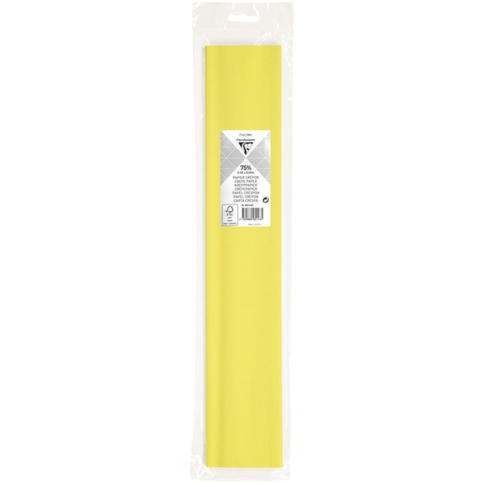 Rollo de Papel Crepé Amarillo Paja - 95114C Clairefontaine
