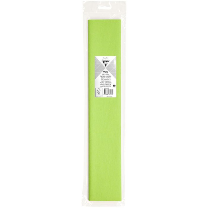 Rollo de papel crepé verde manzana - 95119C Clairefontaine