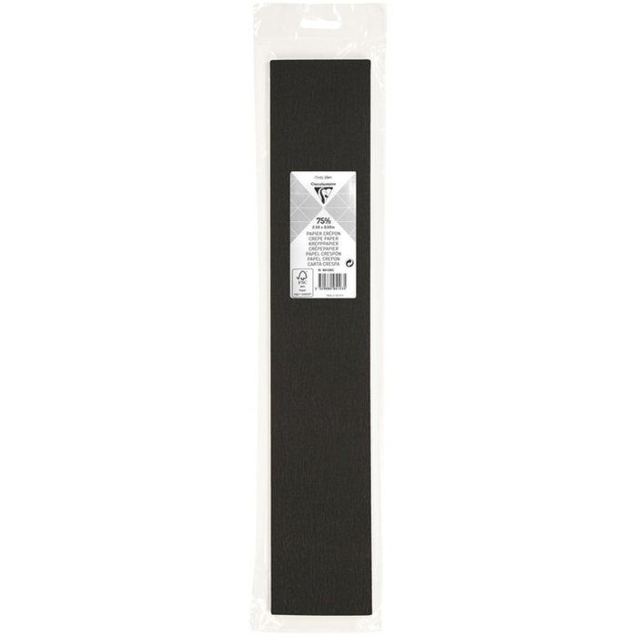 Rollo de papel crepé negro - 95129C Clairefontaine