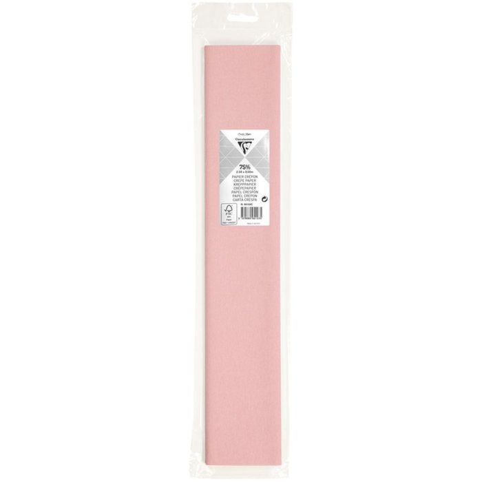 Rollo de papel crepé rosa claro - 95133C Clairefontaine