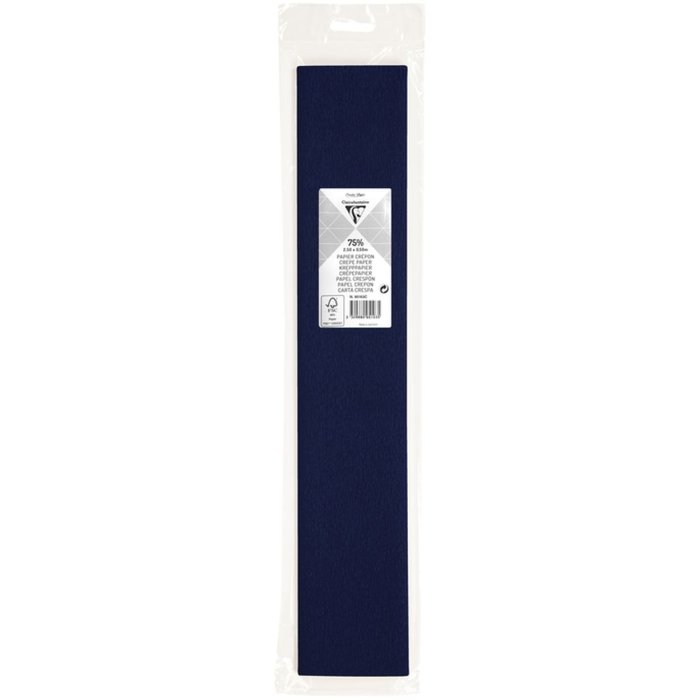 Rollo de papel crepé azul oscuro - 95163C Clairefontaine