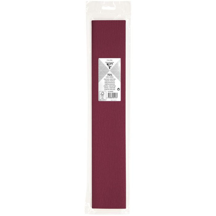 Rollo de papel crepé en burdeos - 95182C Clairefontaine