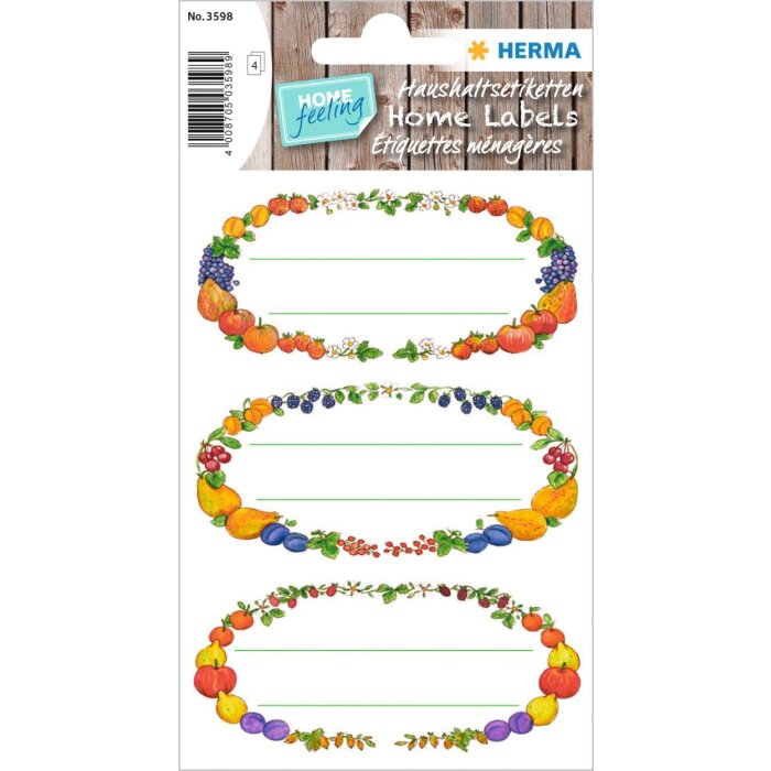 Coronas de frutas de colores 4 hojas-paquete