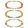 Coronas de frutas de colores 4 hojas-paquete