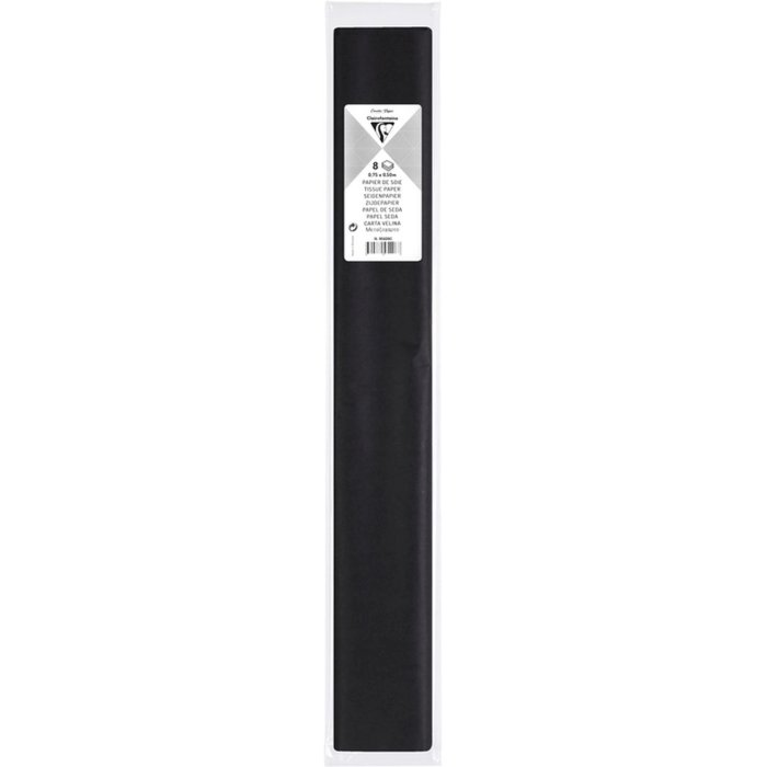 Papel de seda negro 8 hojas