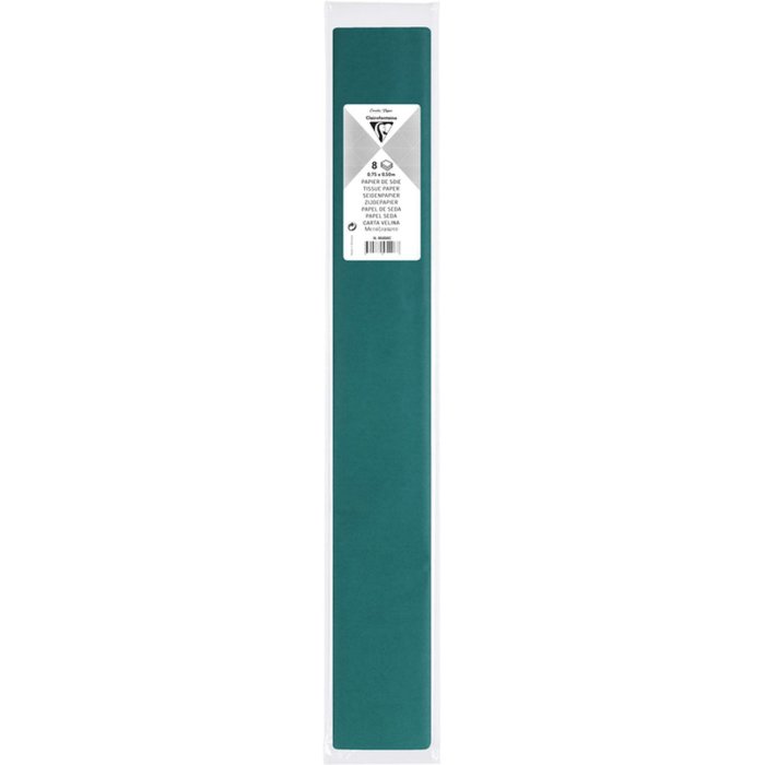 Paquete Papel Tisú Impermeable 50x75cm, 8 Hojas, 18g Verde Imperial