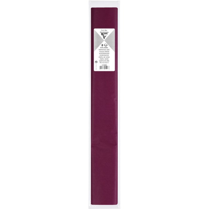 Paquete de papel de seda impermeable Clairefontaine, 50x75cm, 8 hojas, 18g - Boredeaux