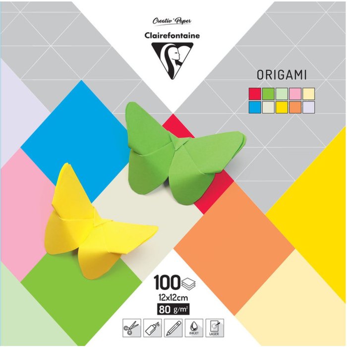 Folder Papel Origami,PaperTouch, 12x12cm, 100 hojas, 80g