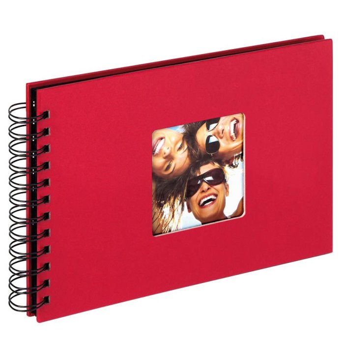 Walther Álbum espiral FUN rojo 23x17 cm 40 páginas negras