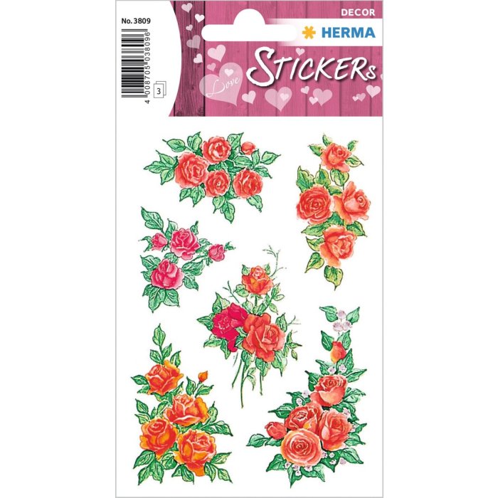 Pegatinas HERMA románticos ramos de rosas de la serie DECOR