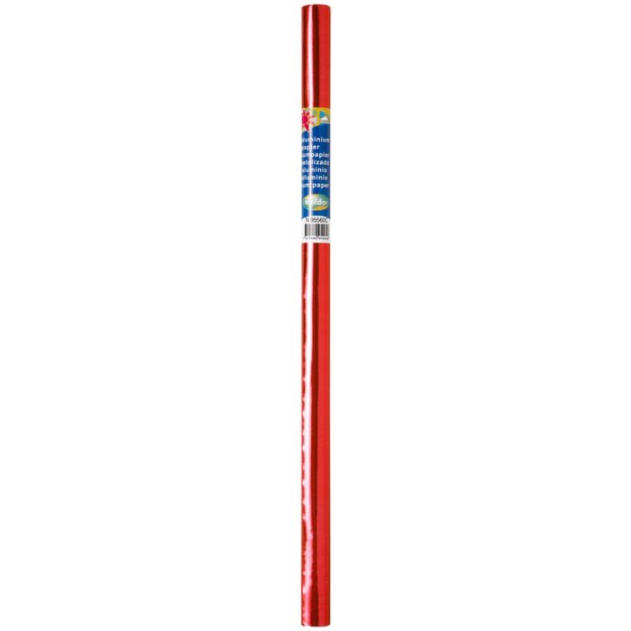Rollo de papel de aluminio doble cara rojo