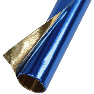 Rollo de papel de aluminio doble cara azul oscuro