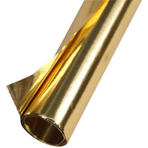 Rollo de papel de aluminio dorado doble cara