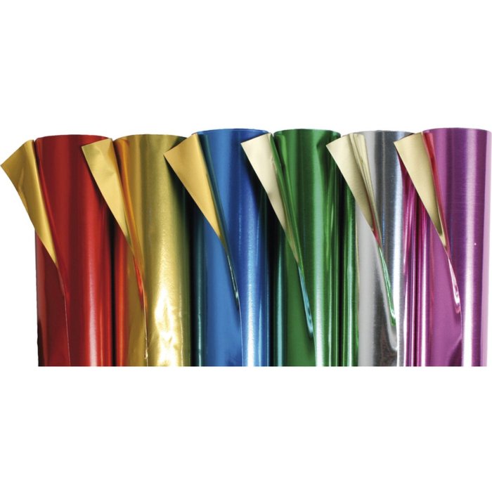 Clairefontaine 95599C Rollo de papel de aluminio surtido por las dos caras 0,8x0,5 m 90 g/m².
