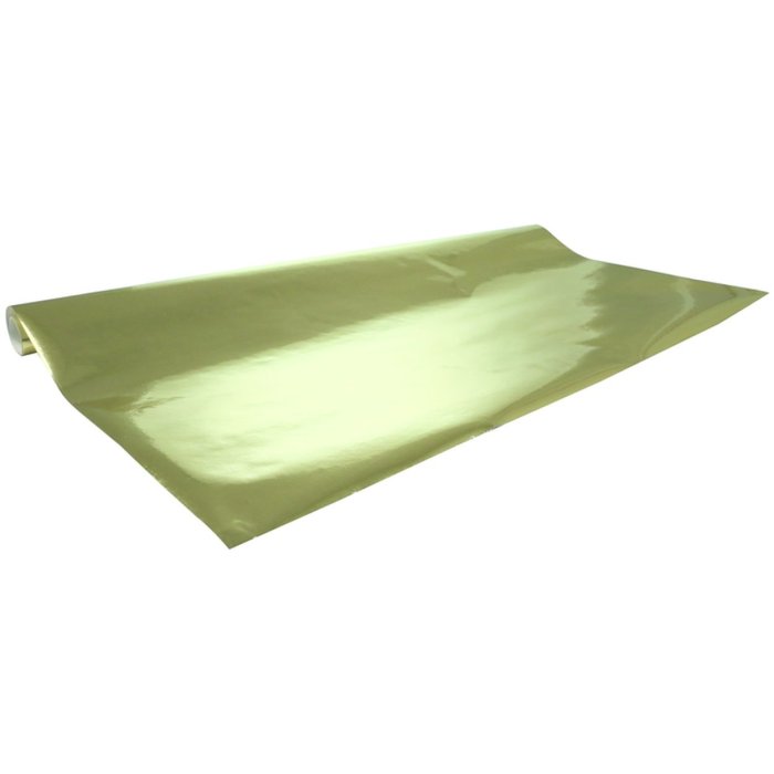 Rollo de papel de aluminio, coloreado por una cara, 2x0,70m, 80g - dorado