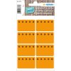 herma deep-freeze etiquetas naranja brillante con cristales de hielo 6 hojas