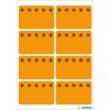 herma deep-freeze etiquetas naranja brillante con cristales de hielo 6 hojas