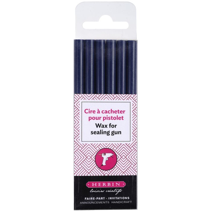 Lacre caja 6 barritas azul oscuro