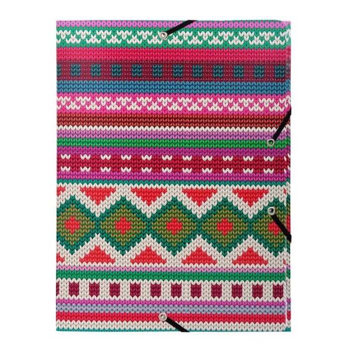 Carpeta de mohair con banda elástica en PP 24x32 A4
