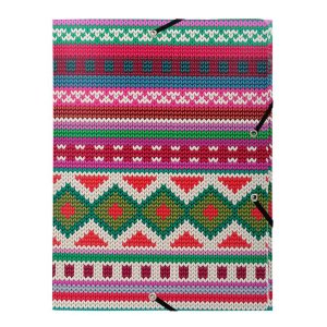 Carpeta de mohair con banda elástica en PP 24x32 A4