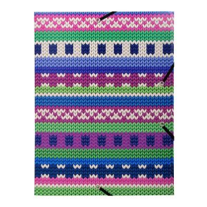 Carpeta de mohair con banda elástica en PP 24x32 A4