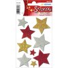 Pegatinas navideñas HERMA estrellas de purpurina de colores