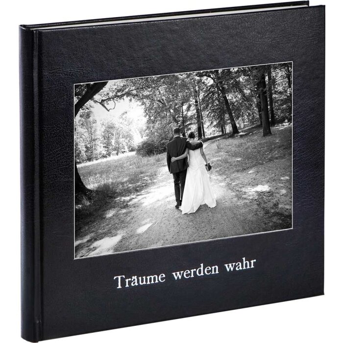 Libro de visitas KOLARA con relieve y foto negro