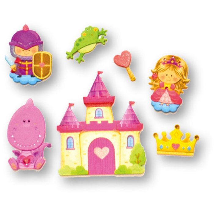 Adhesivo mural habitación infantil motivo castillo de cuento de hadas