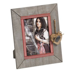 Marco de retrato BAVARIAN HEART 13x18 cm rojo-blanco
