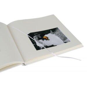 HNFD Libro de invitados de boda KOLARA con gofrado y foto 23x25 cm 176 páginas blancas