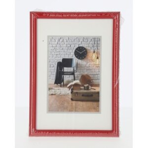Marco de plástico Sevilla 10x15 cm rojo
