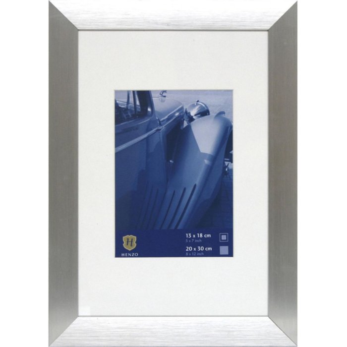 Marco de aluminio Henzo Lucerna plata 20x30 cm con passepartout 13x18 cm