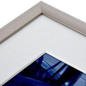 Henzo marco de aluminio Portofino 10x15 cm acero con passe-partout 7x10 cm