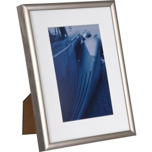 Henzo marco de aluminio Portofino 18x24 cm acero con passe-partout 10x15 cm