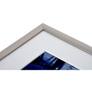 Henzo marco de aluminio Portofino 18x24 cm acero con passe-partout 10x15 cm