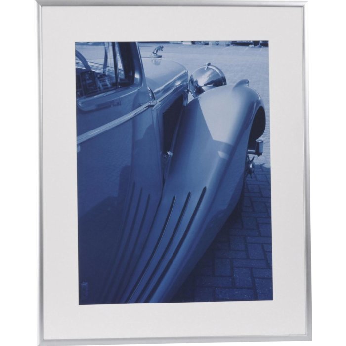 Henzo marco de aluminio Portofino 40x50 cm plata con passe-partout 30x40 cm