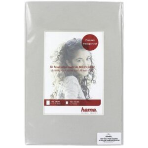 Passepartout 18x24 cm - 10x15 cm gris plata