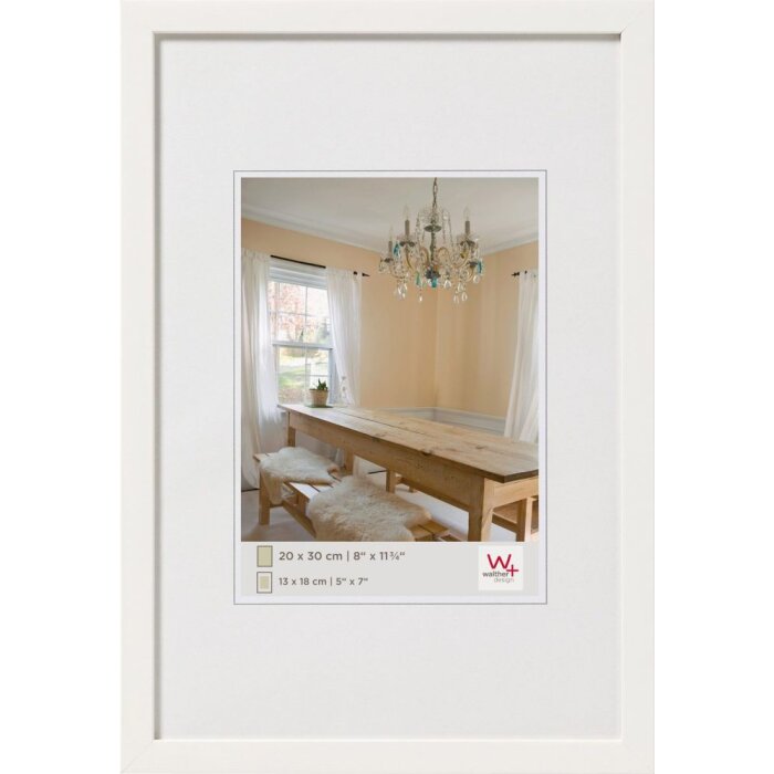 Marco de madera Walther Pimientos 24x30 cm blanco polar