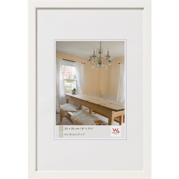 Marco de madera Walther Pimientos 30x45 cm blanco polar